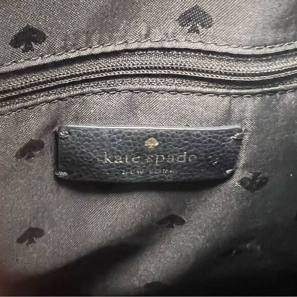 Kate Spade Patterson Drive Pebbled Leather Dome Satchel Black Designer Handbag - Picture 8 of 14